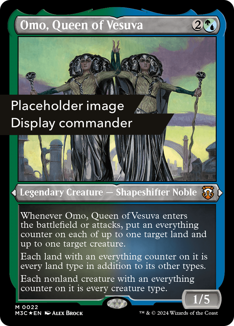 Omo, Queen of Vesuva (Display Commander) (Ripple Foil) - Thick Stock (M3C-149) - Modern Horizons 3 Commander-1