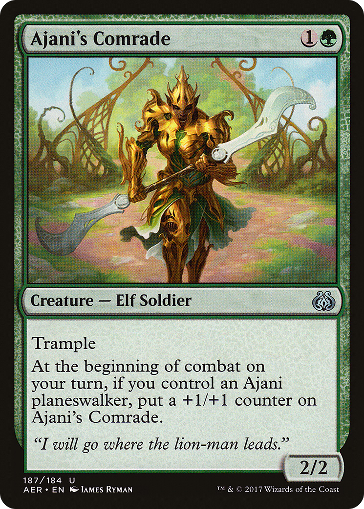 Ajani's Comrade (AER-187) - Aether Revolt Foil-1