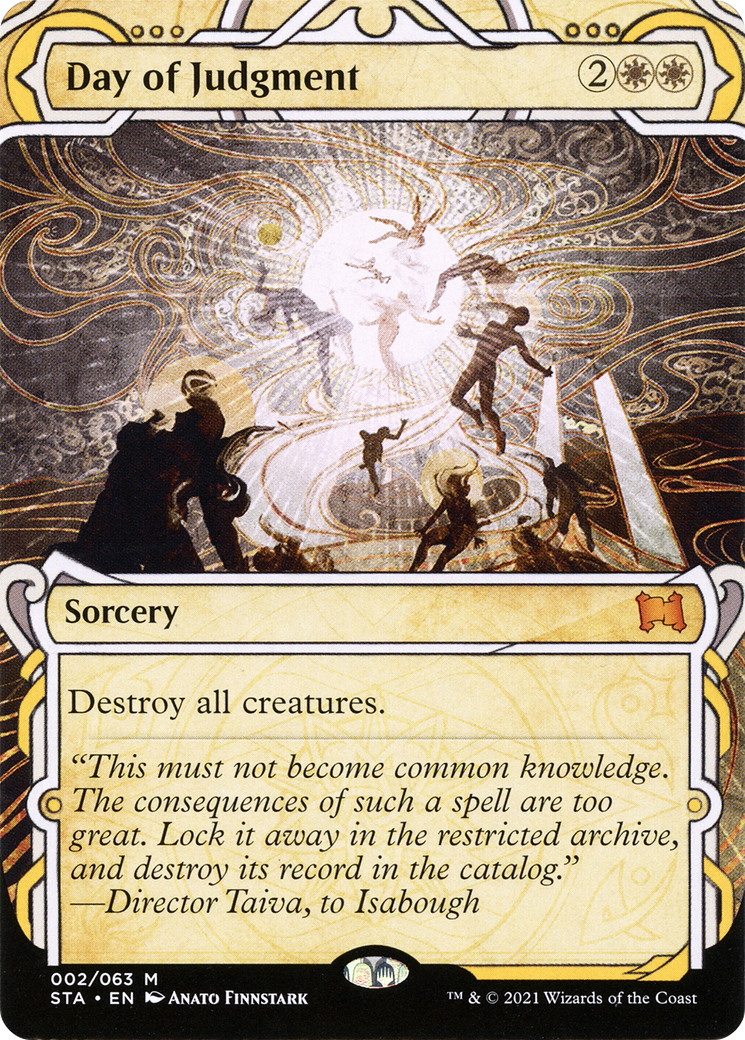 Day of Judgment (STA-002) - Strixhaven Mystical Archive: (Showcase) (Borderless) Etched Foil-1