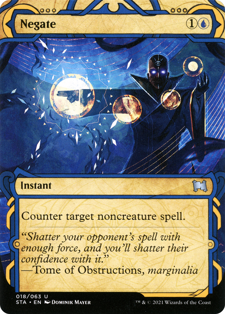 Negate (STA-018) - Strixhaven Mystical Archive: (Showcase) (Borderless) Etched Foil-1
