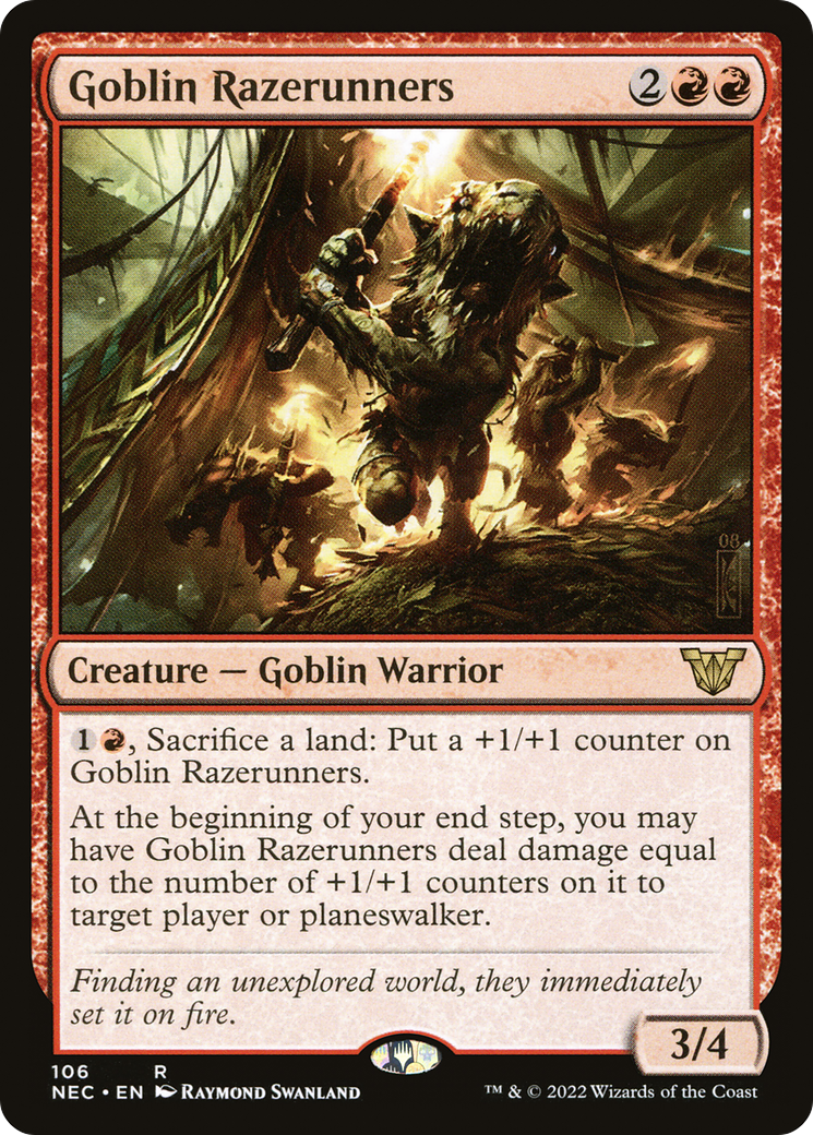 Goblin Razerunners [Kamigawa: Neon Dynasty Commander]-1