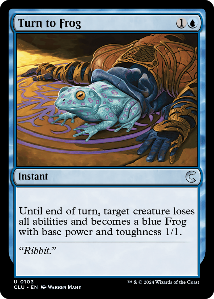 Turn to Frog (CLU-103) - Ravnica: Clue Edition-1