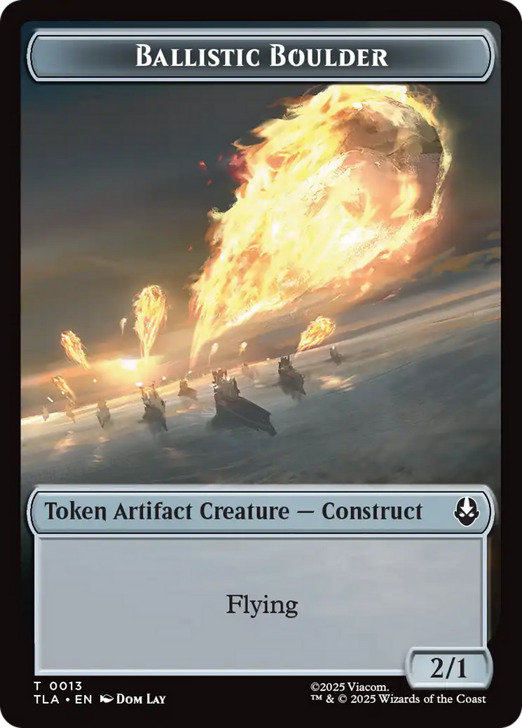 Ballistic Boulder // Food (0019) Double-Sided Token [Avatar: The Last Airbender Tokens]-1