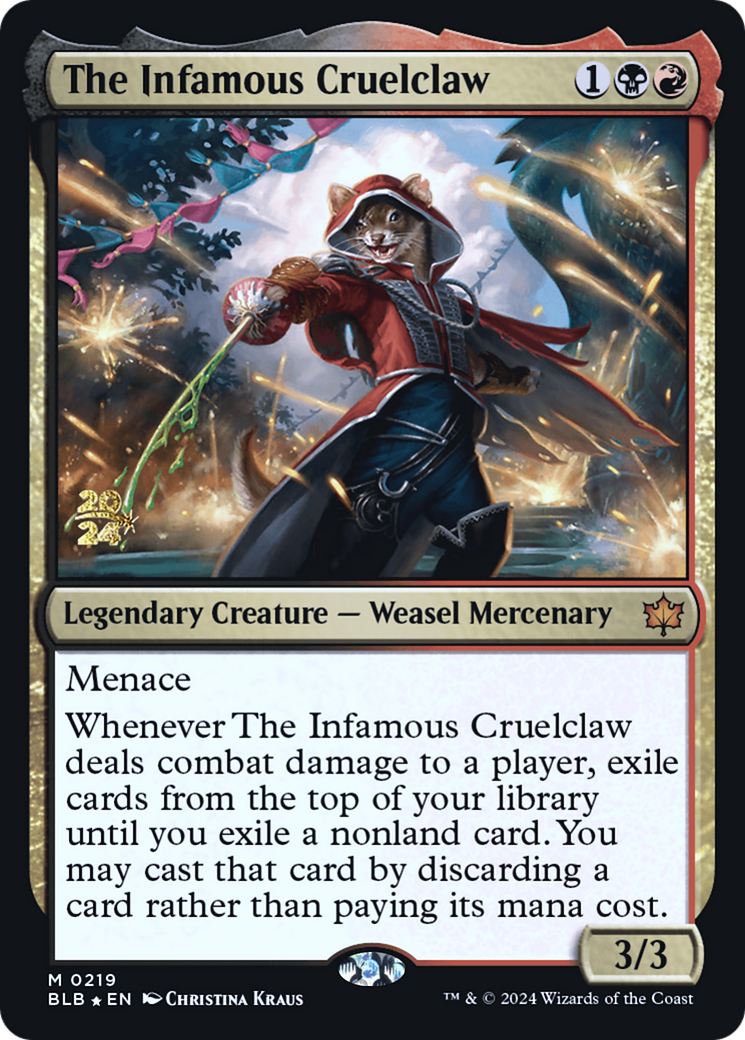 The Infamous Cruelclaw [Bloomburrow Prerelease Promos]-1