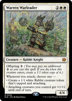 Warren Warleader (PPBLB-038) - Bloomburrow Promos-1