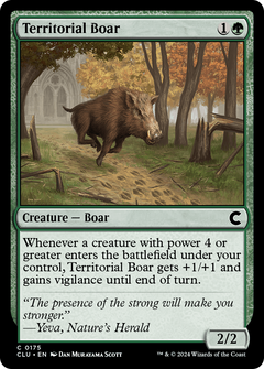 Territorial Boar [Ravnica: Clue Edition]-1