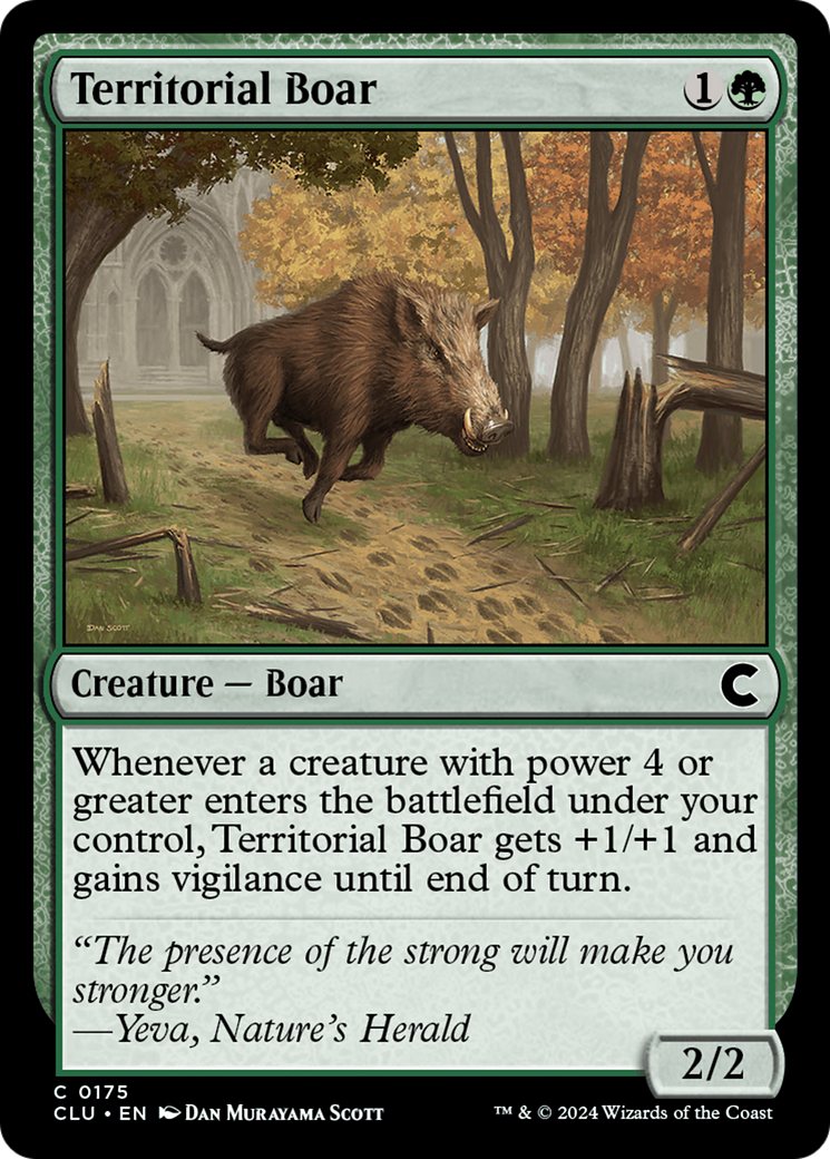 Territorial Boar [Ravnica: Clue Edition]-1