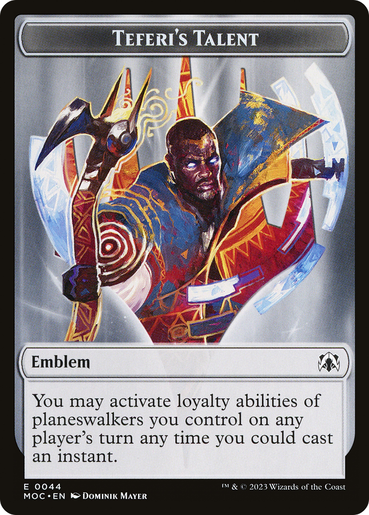 Elemental (02) // Teferi's Talent Emblem Double-Sided Token [March of the Machine Commander Tokens]-2
