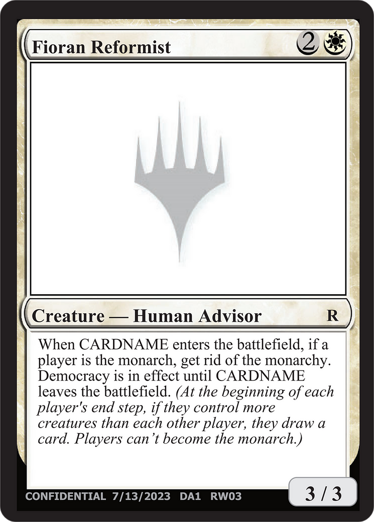 Fioran Reformist (UNK-RW03B) - Unknown Event-1