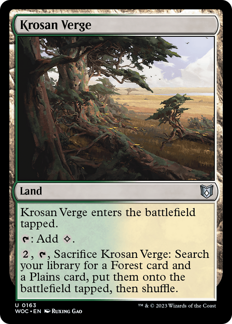 Krosan Verge [Wilds of Eldraine Commander]-1