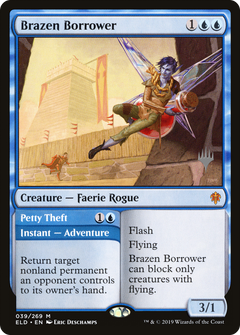 Brazen Borrower // Petty Theft (Promo Pack) [Throne of Eldraine Promos]-1
