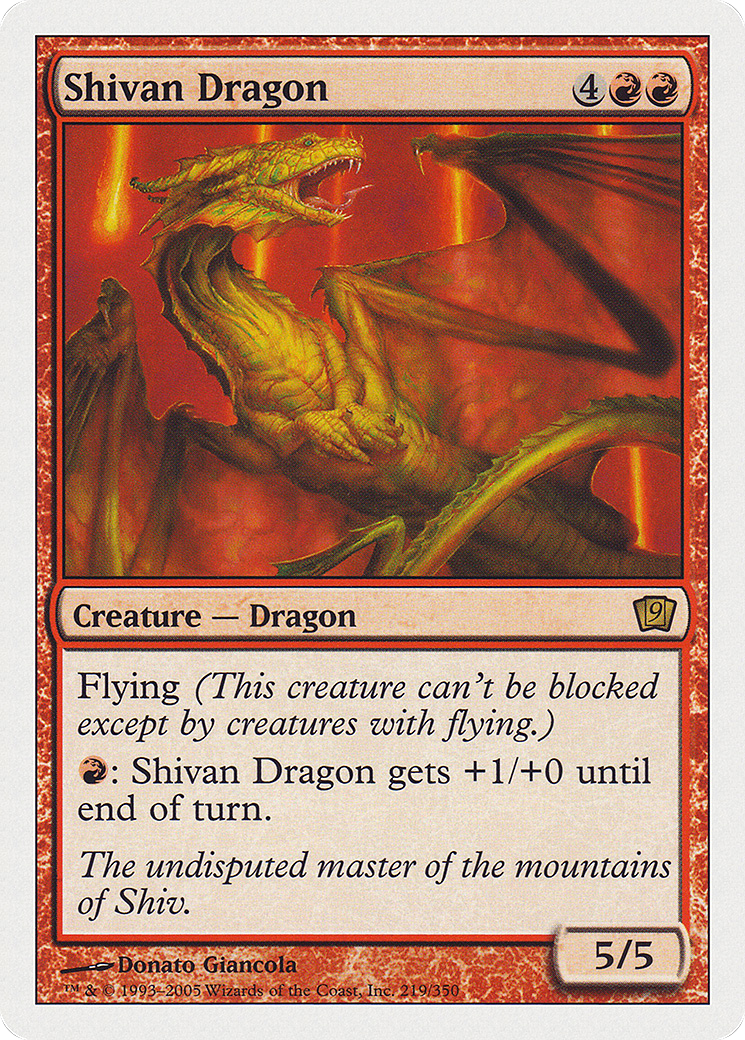 Shivan Dragon (9ED-219) - 9th Edition