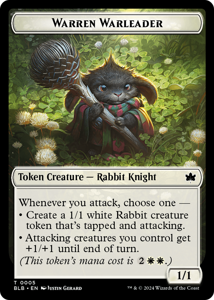 Warren Warleader Token (BLB-005) - Bloomburrow Tokens-1