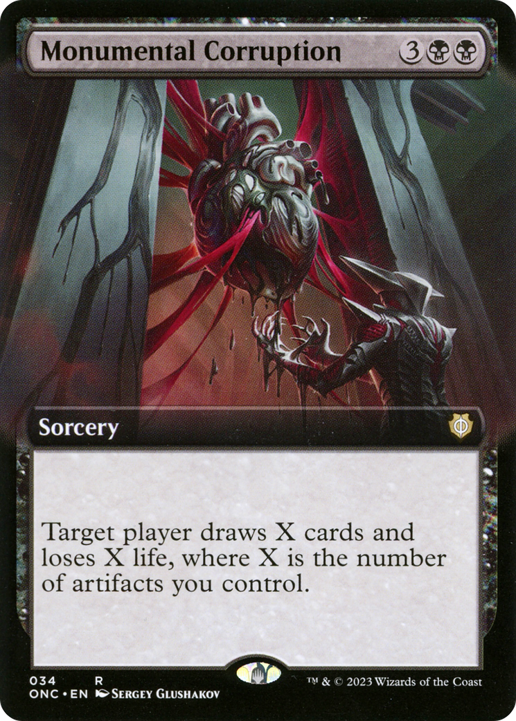 Monumental Corruption (Extended Art) [Phyrexia: All Will Be One Commander]-3