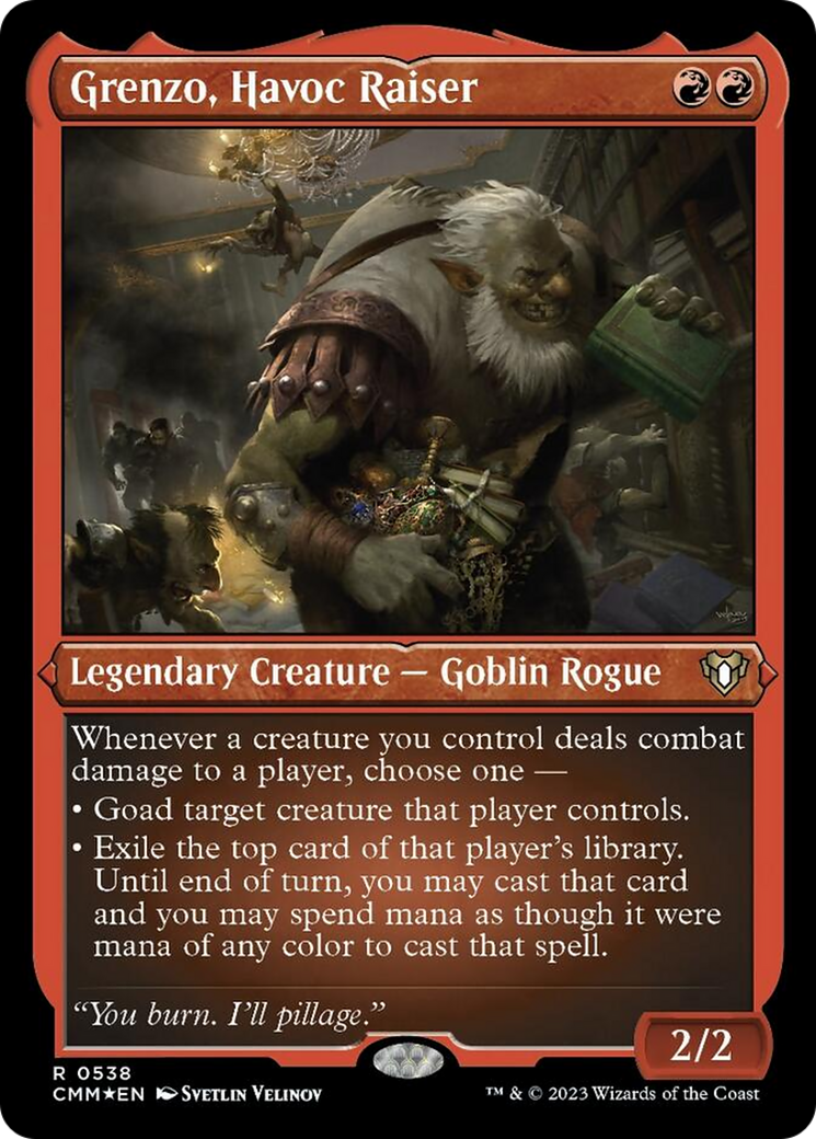 Grenzo, Havoc Raiser (Foil Etched) [Commander Masters]-1