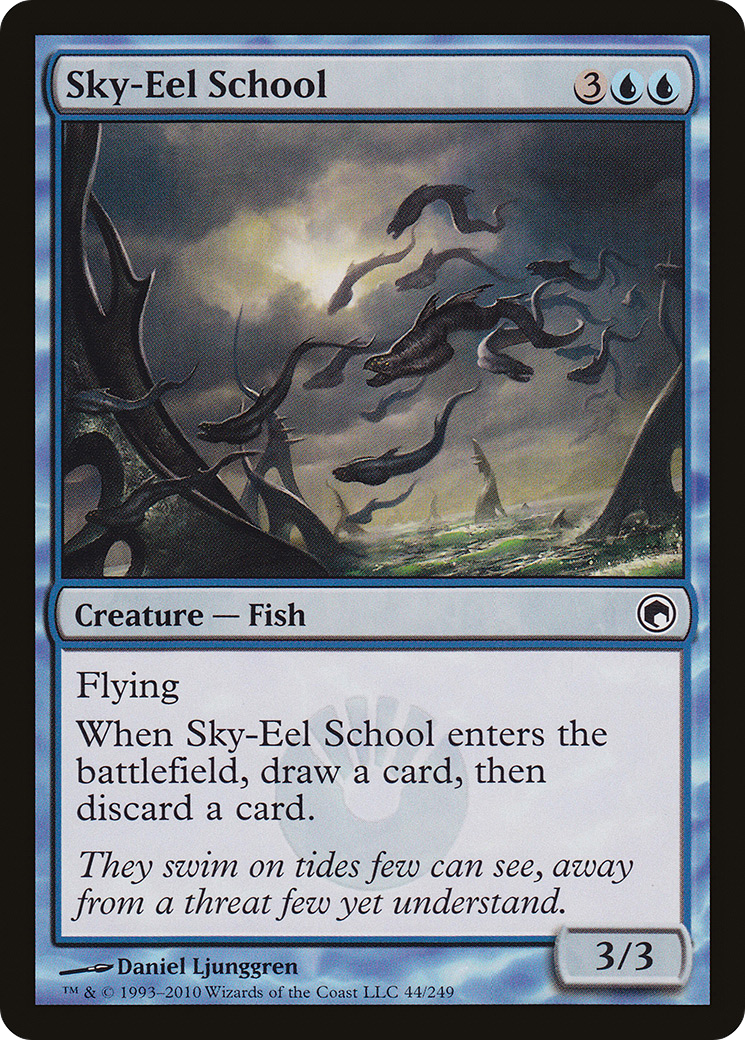 Sky-Eel School (SOM-044) - Scars of Mirrodin Foil-1