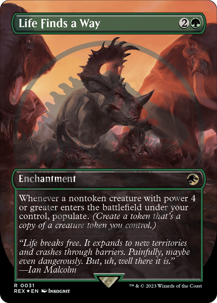 Life Finds a Way (Emblem) (Borderless) [Jurassic World Collection Tokens]-1