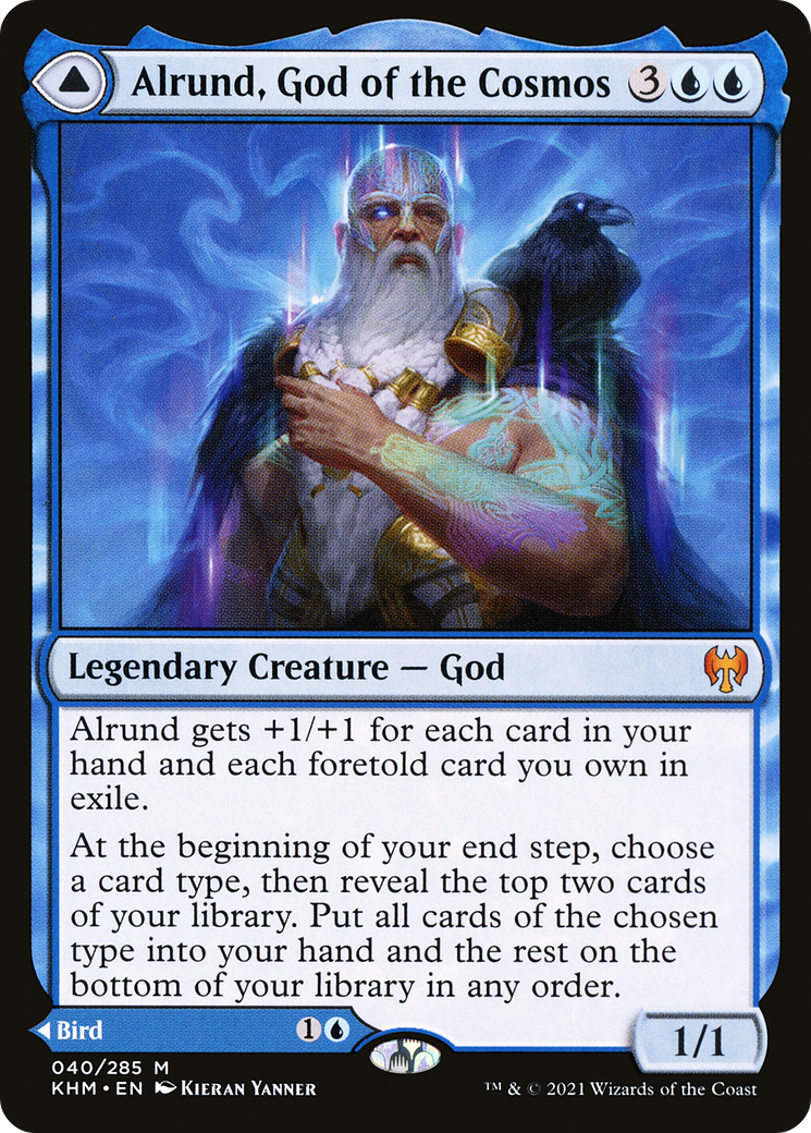 Alrund, God of the Cosmos // Hakka, Whispering Raven [Kaldheim]-3