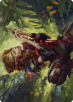 Meria, Scholar of Antiquity // Meria, Scholar of Antiquity (ADMU-050) - Dominaria United Art Series (Borderless) Foil-3
