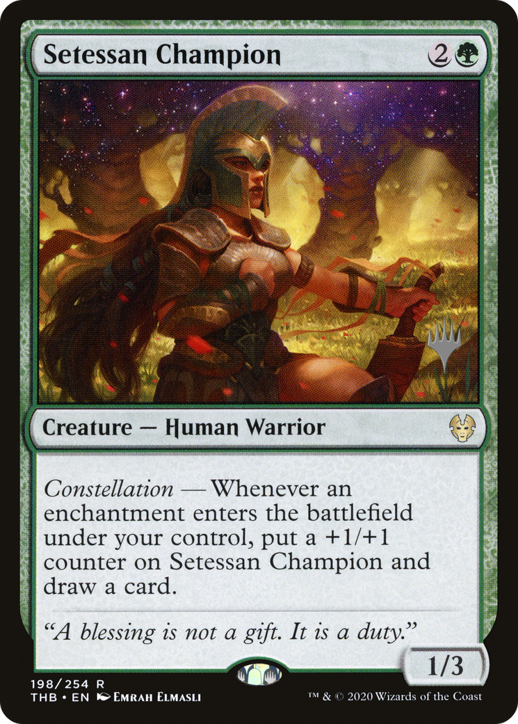 Setessan Champion (Promo Pack) [Theros Beyond Death Promos]-1