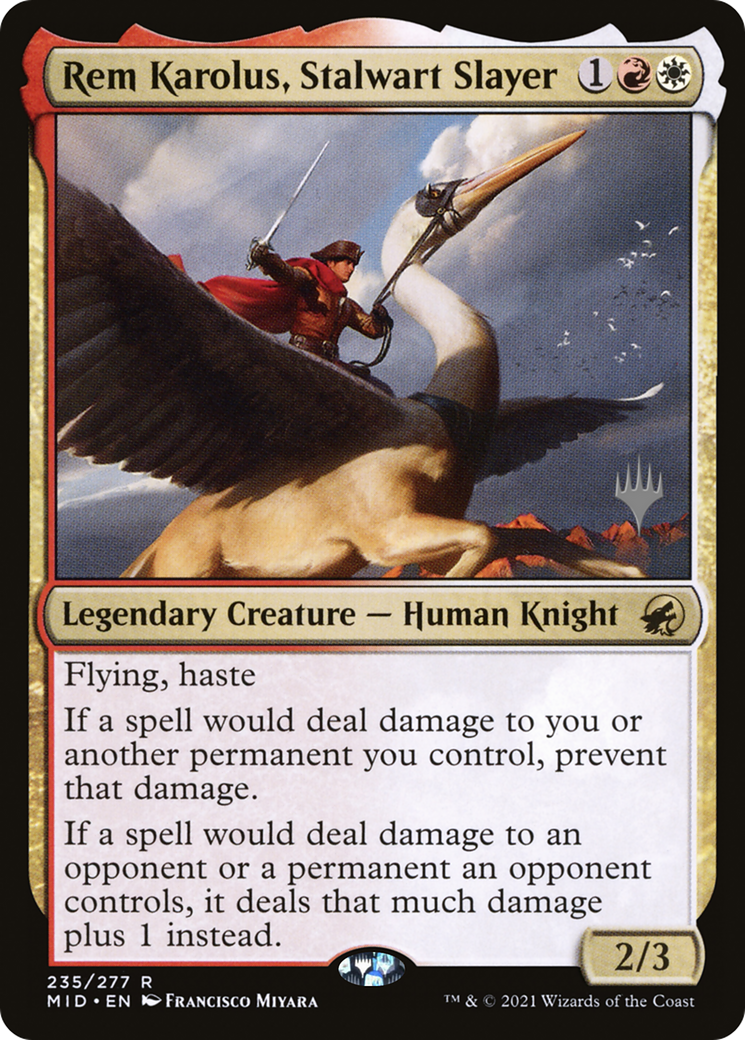 Rem Karolus, Stalwart Slayer (Promo Pack) [Innistrad: Midnight Hunt Promos]-1