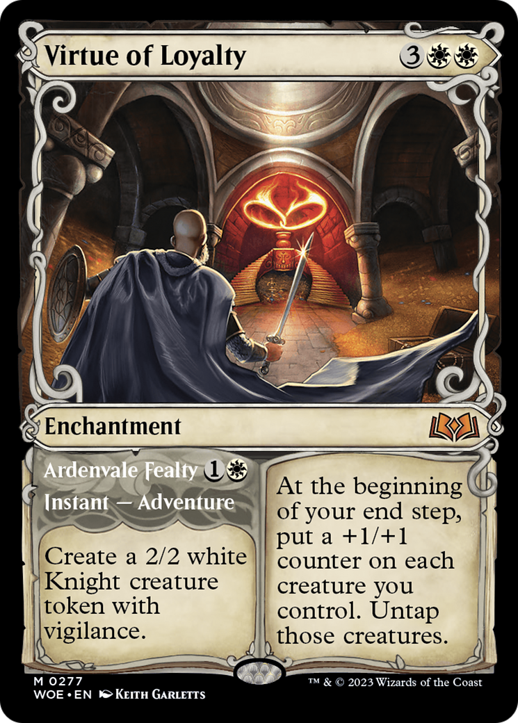 Virtue of Loyalty // Ardvenvale Fealty (Showcase) [Wilds of Eldraine]-1