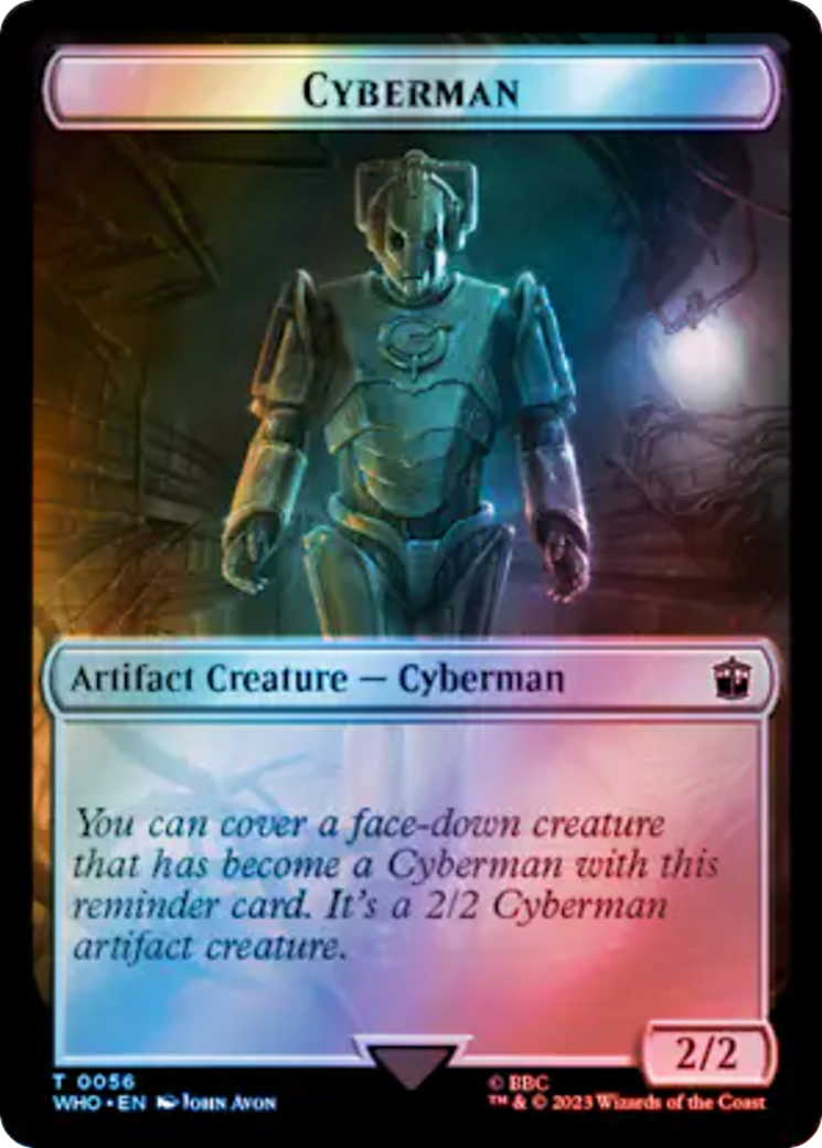 Alien Rhino // Cyberman Double-Sided Token (Surge Foil) [Doctor Who Tokens]-2