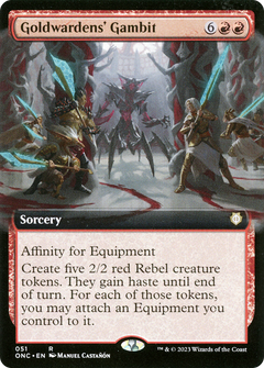Goldwardens' Gambit (Extended Art) [Phyrexia: All Will Be One Commander]-1