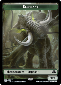 Elephant // Cat (008) Double-Sided Token [Dominaria Remastered Tokens]-1