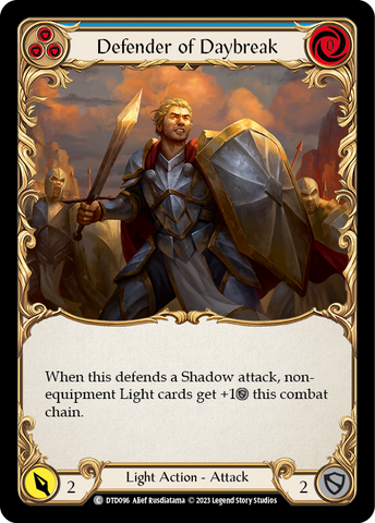 Defender of Daybreak (Blue) [DTD096] (Dusk Till Dawn)  Rainbow Foil