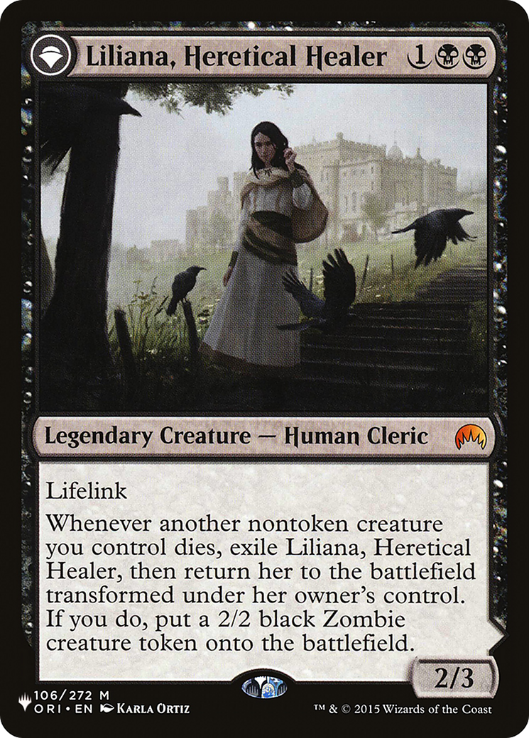 Liliana, Heretical Healer // Liliana, Defiant Necromancer [Secret Lair: From Cute to Brute]-3