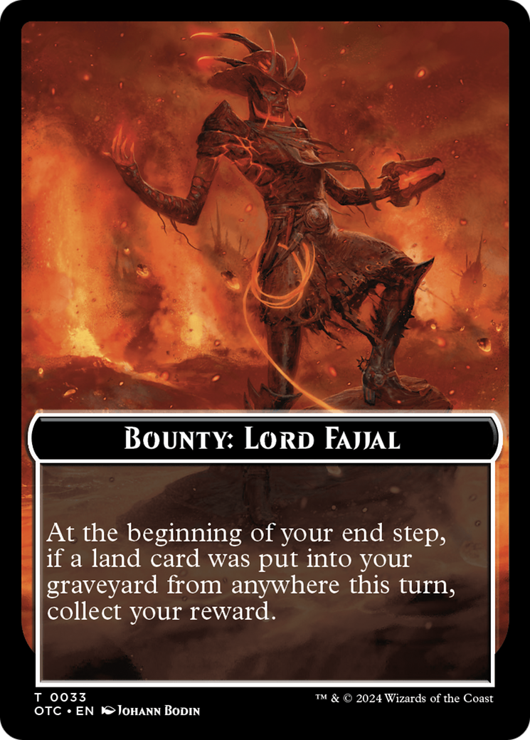 Bounty: Lord Fajjal // Wanted! (TOTC-033) - Outlaws of Thunder Junction Commander Tokens Foil-3