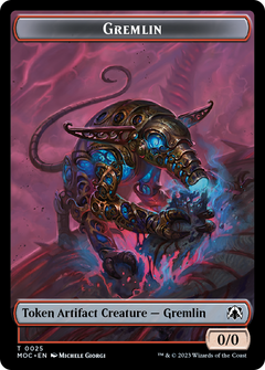 Treasure // Gremlin Double-Sided Token [March of the Machine Commander Tokens]-2