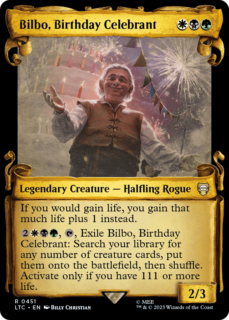 Bilbo, Birthday Celebrant [The Lord of the Rings: Tales of Middle-Earth Commander Showcase Scrolls]-1