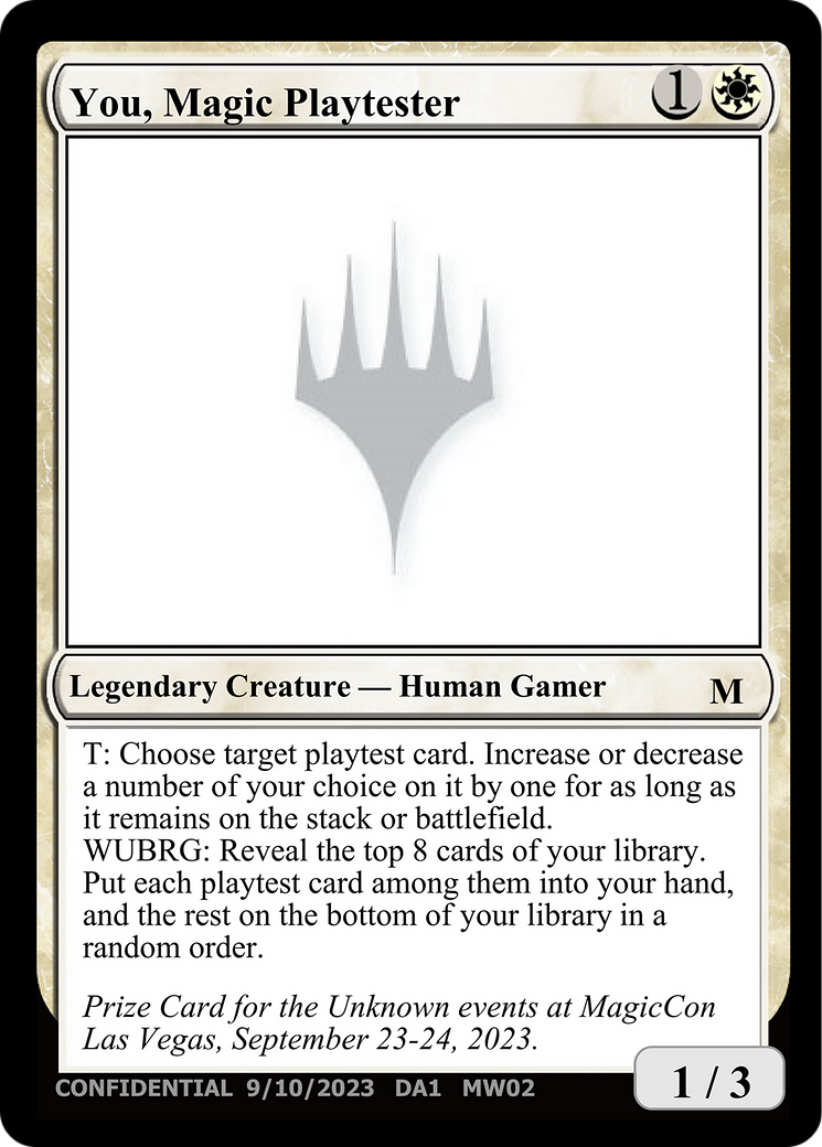 You, Magic Playtester (UNK-MW02) - Unknown Event-1