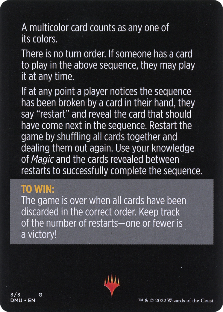 Telepathic Transmission // Telepathic Transmission (cont'd) (MDMU-003) - Dominaria United Minigames Foil-2