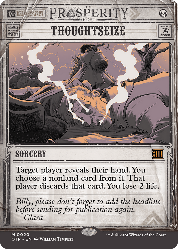 Thoughtseize [Outlaws of Thunder Junction: Breaking News]-1