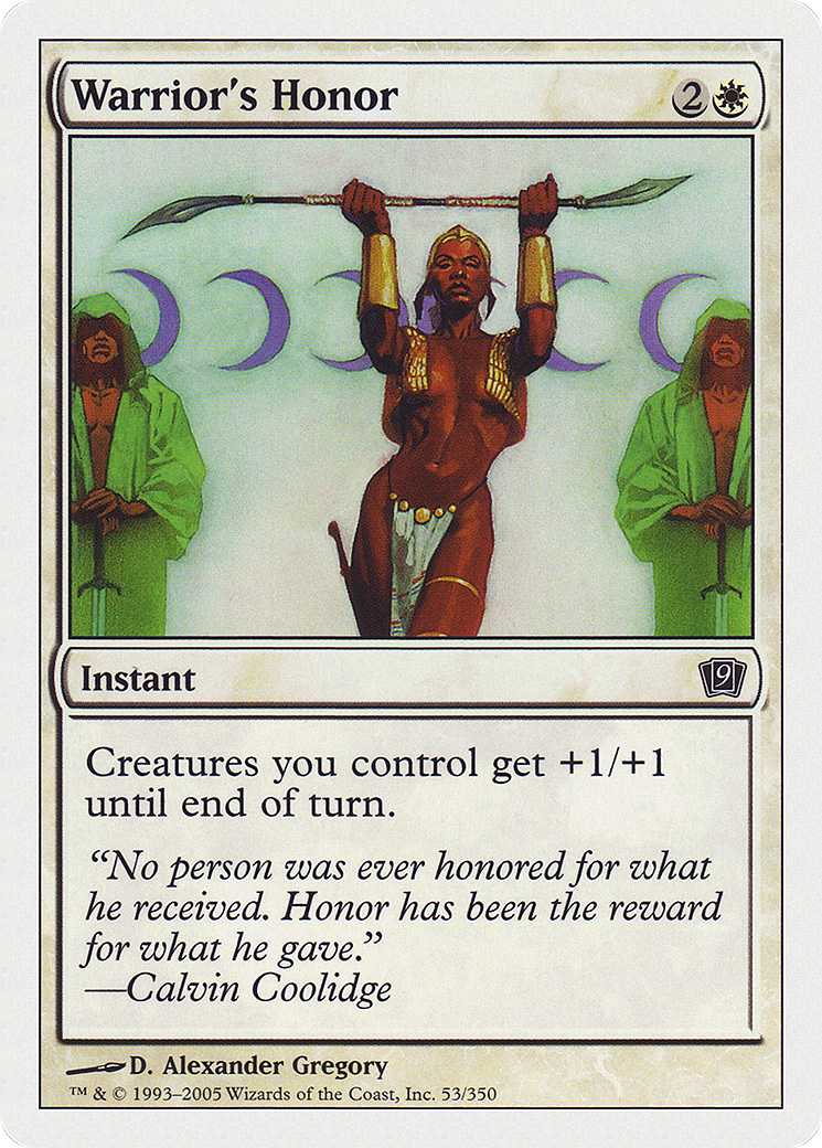 Warrior's Honor (9ED-053) - 9th Edition Foil-1
