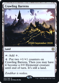 Crawling Barrens [Zendikar Rising Prerelease Promos]-1