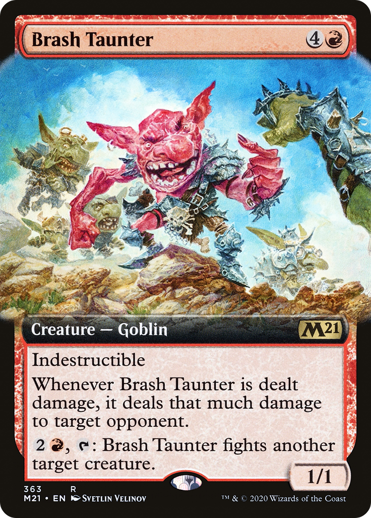 Brash Taunter (Extended Art) [Core Set 2021]-1