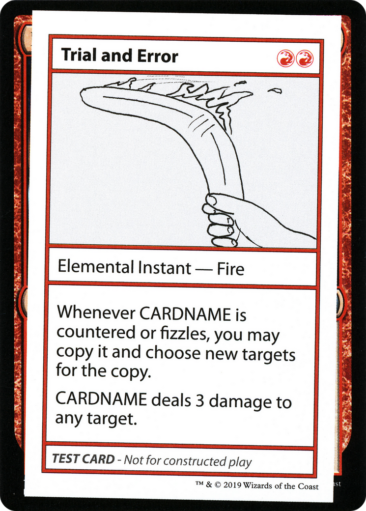 Trial and Error (No PW Symbol) (CMB1-) - Mystery Booster Playtest Cards 2021-1