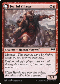 Fearful Villager // Fearsome Werewolf [Innistrad: Crimson Vow]-3