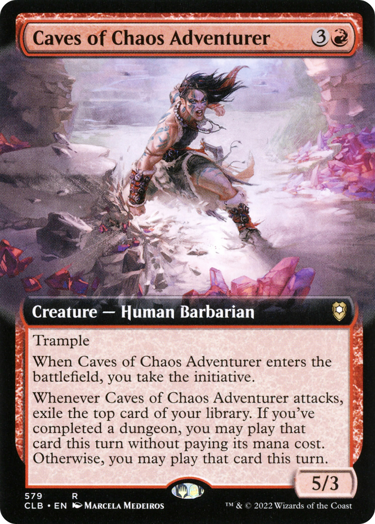 Caves of Chaos Adventurer (Extended Art) [Commander Legends: Battle for Baldur's Gate]-1