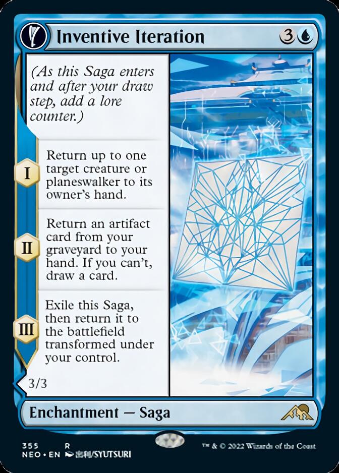 Inventive Iteration // Living Breakthrough (Showcase Soft Glow) [Kamigawa: Neon Dynasty]-1