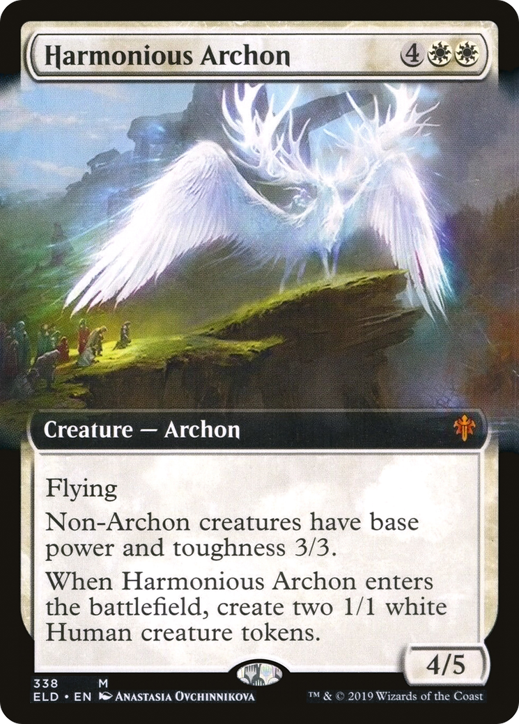 Harmonious Archon (Extended Art) [Throne of Eldraine]-1