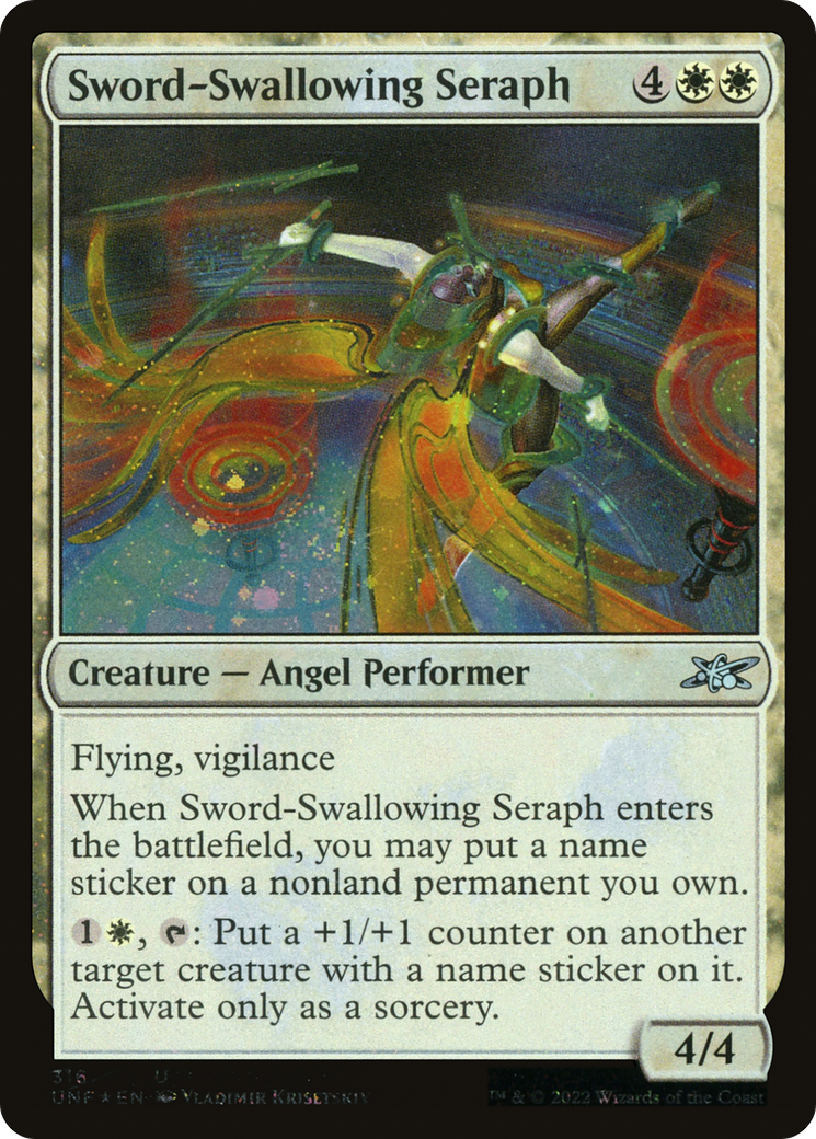 Sword-Swallowing Seraph (Galaxy Foil) [Unfinity]-1