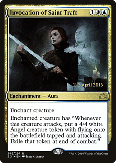 Invocation of Saint Traft [Shadows over Innistrad Prerelease Promos]-1