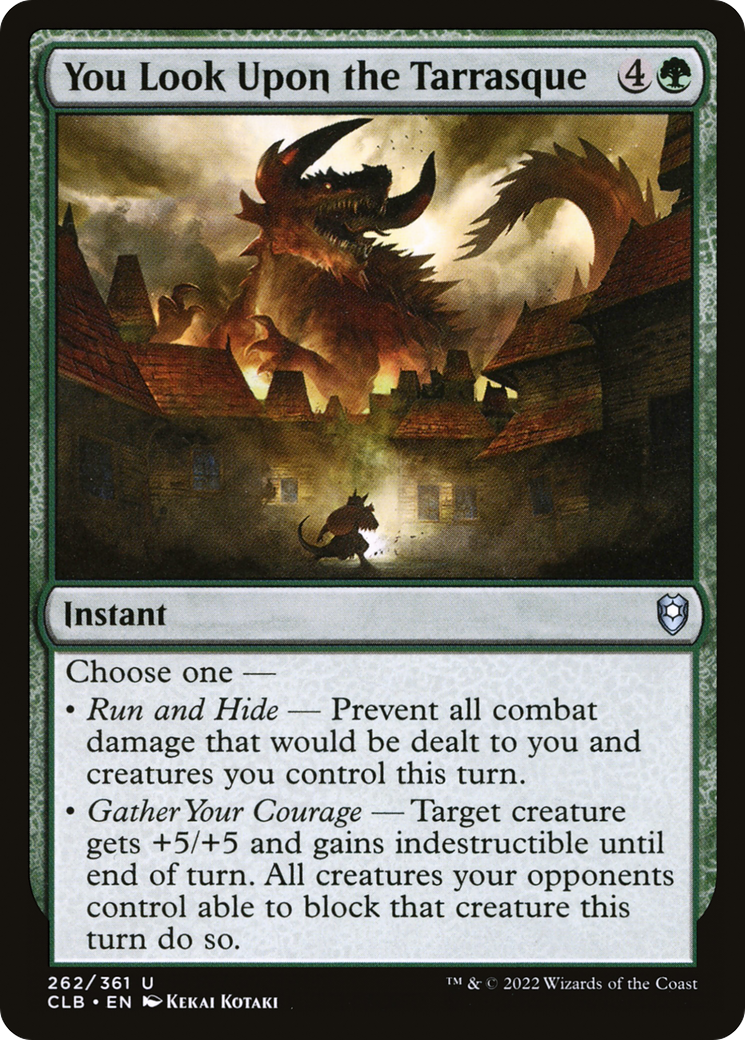 You Look Upon the Tarrasque (CLB-262) - Commander Legends: Battle for Baldur's Gate Foil-1