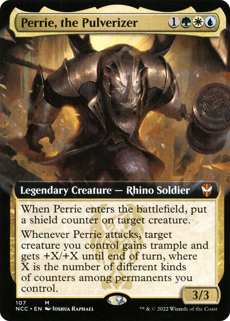 Perrie, the Pulverizer (Extended Art) [Streets of New Capenna Commander]-1