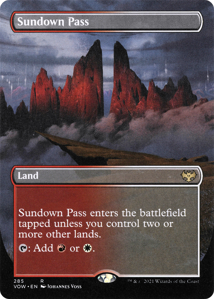 Sundown Pass (Borderless Alternate Art) [Innistrad: Crimson Vow]-1